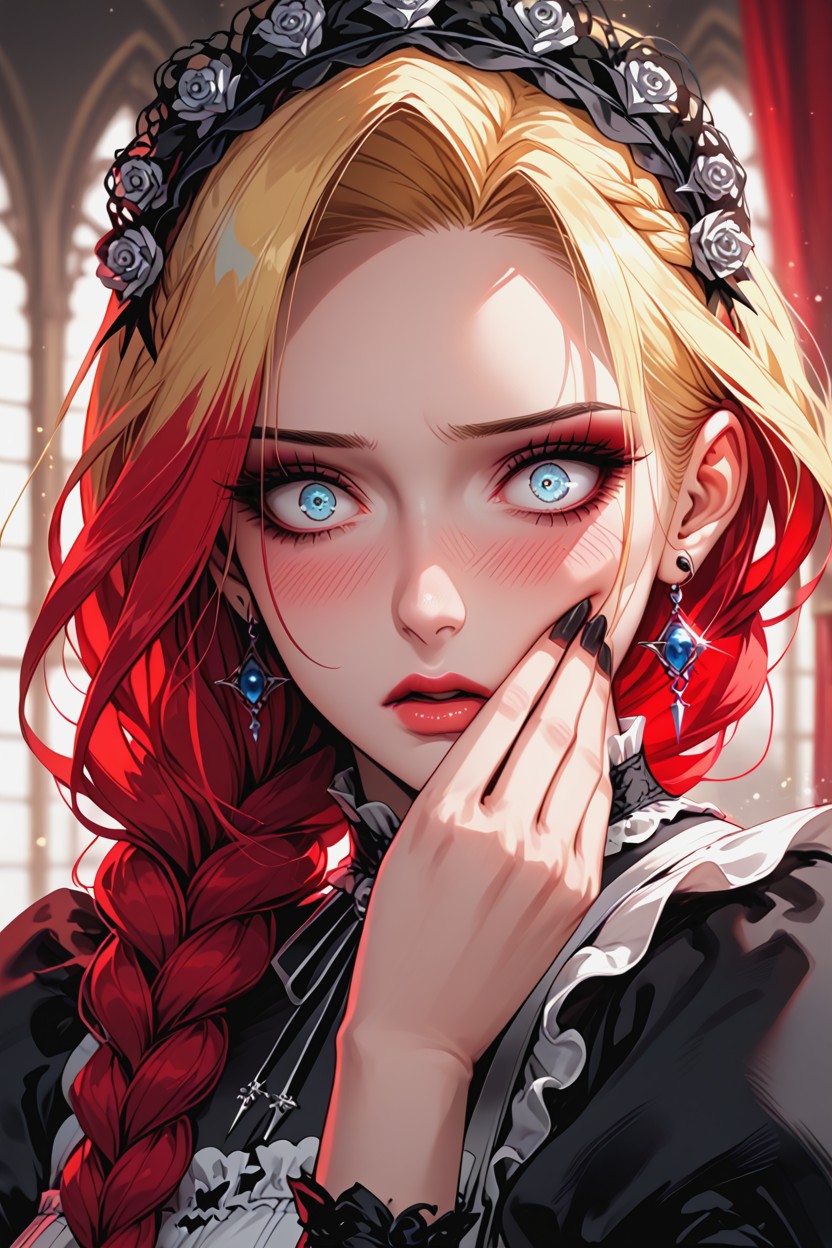Trembling, Close-up, Uncertain Wide Eyes Hentai AI Porn