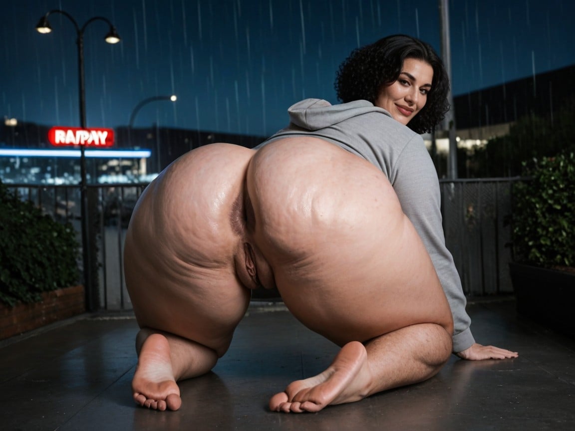 Gigantic Cellulite Ass, Side View, Onesie AI Porn