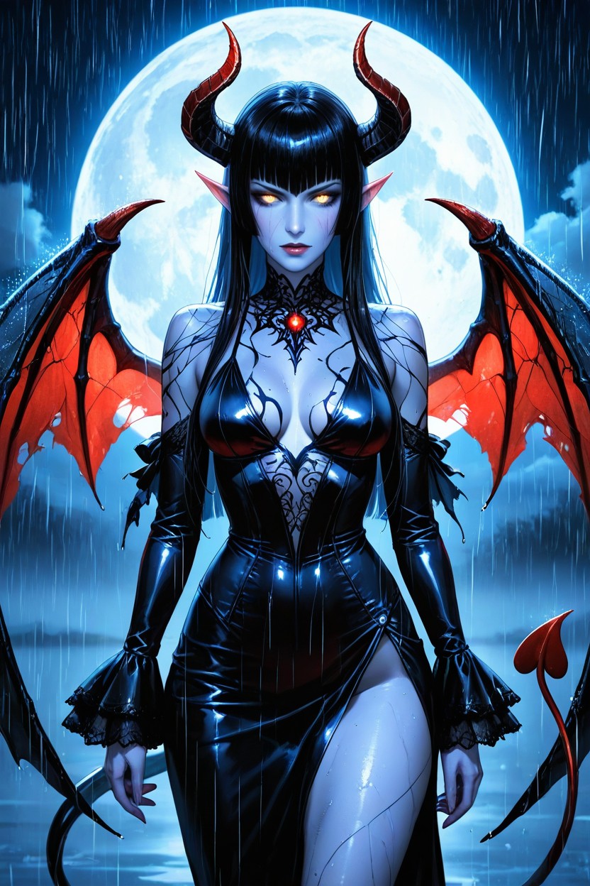 Cold Moonlight, Lean Body, Small Breasts AI Porn