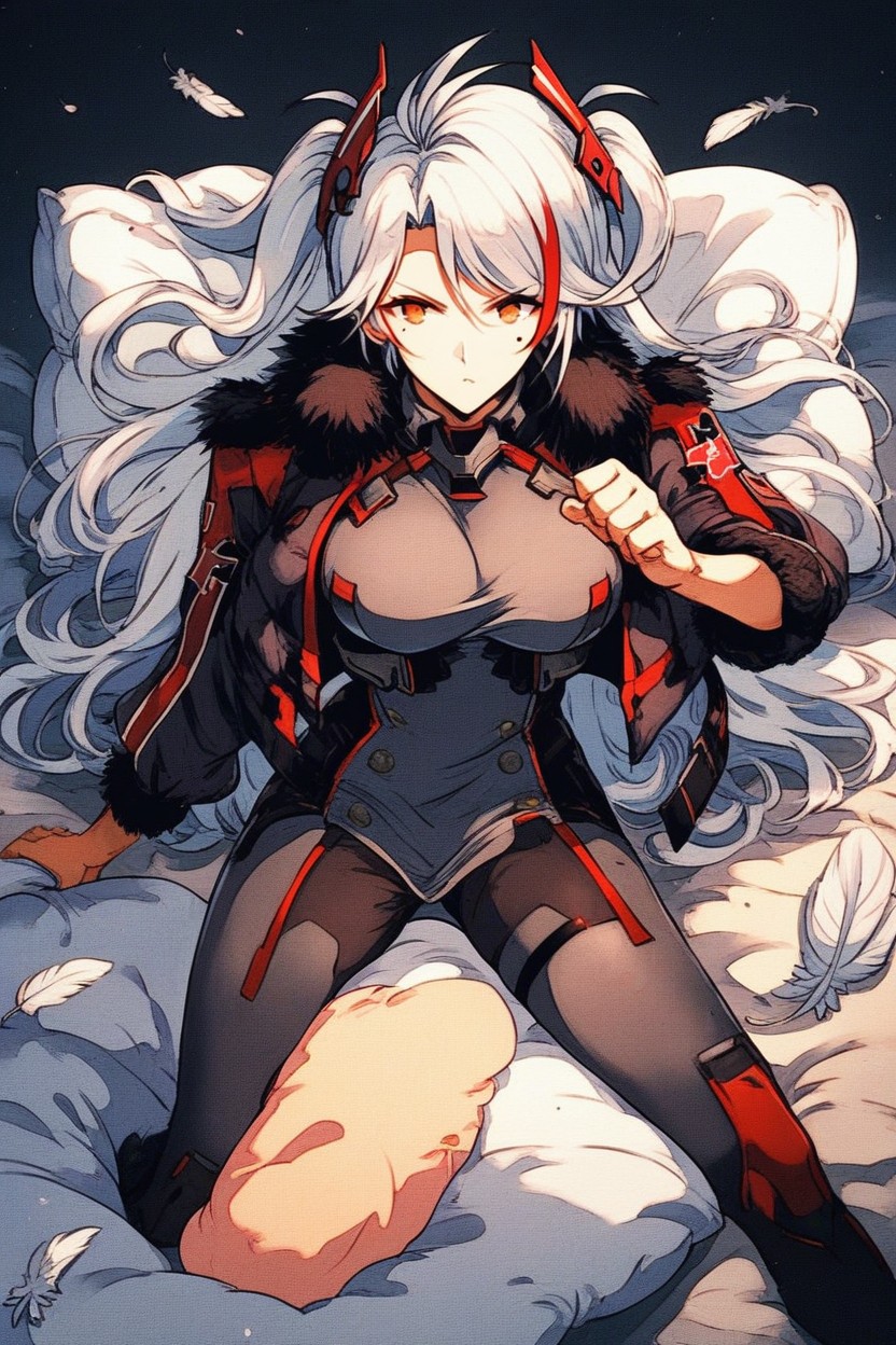 Pillow Fights, Prinz Eugen Azur Lane, Pillow Fighting Hentai AI Porn