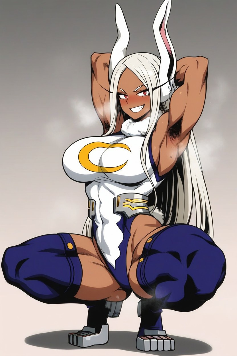 Squatting, Massive Ass, Medium Breast Hentai AI Porn