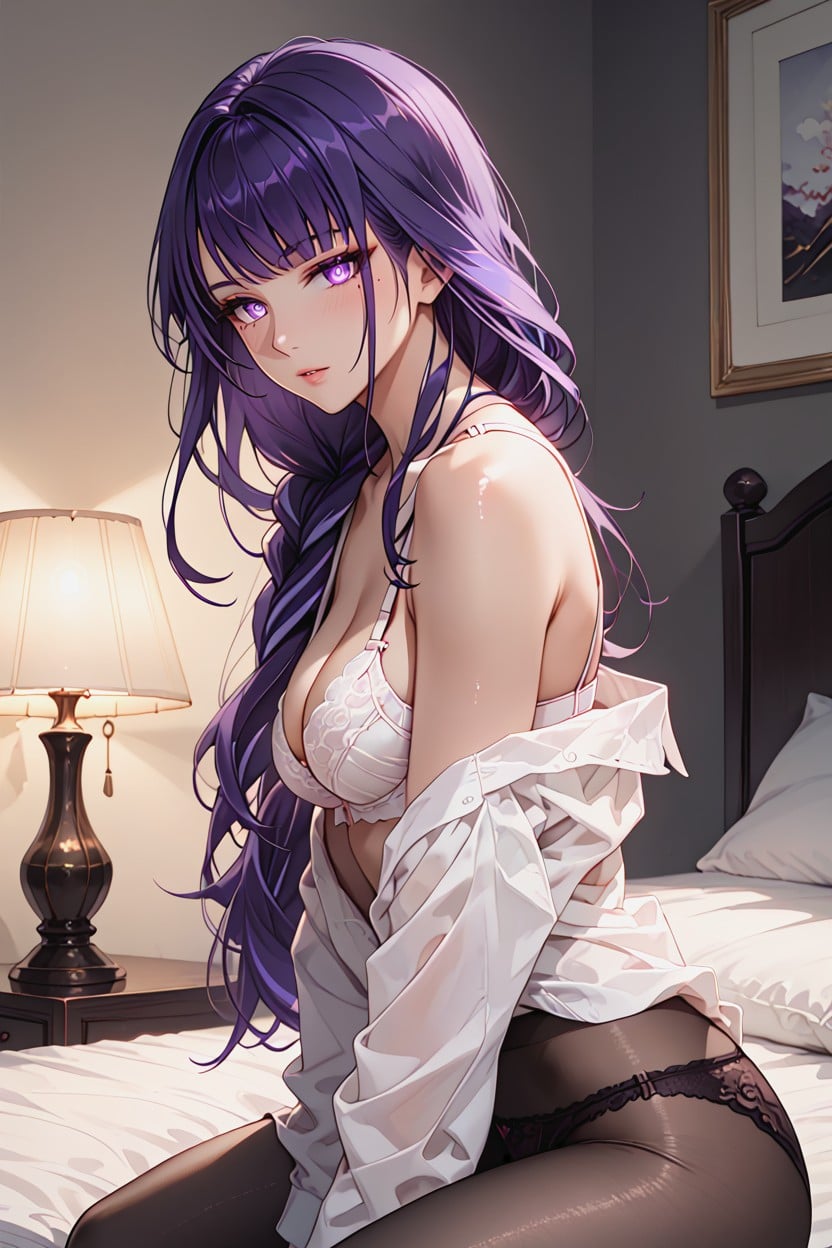 Bedroom, Hourglass Figure, Seductive Look Hentai AI Porn