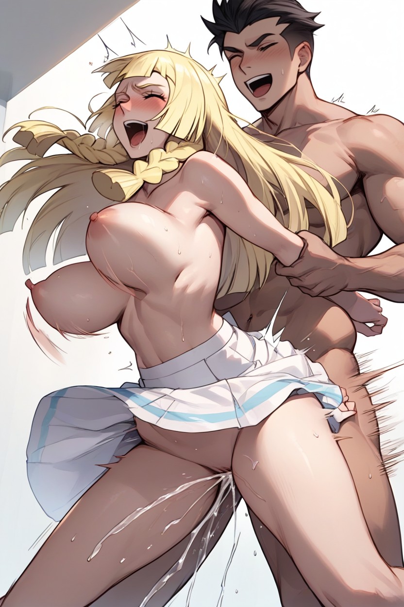 Extremely Bouncing Breasts, Very Fit Waist, Extremely Large Man Porno IA