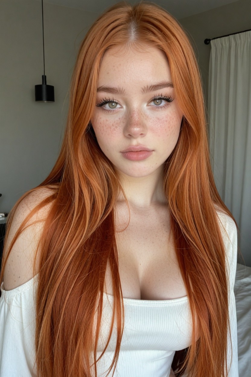 Rounded Breast, Long Eyelashes, Looking At The Viewer AI Porn