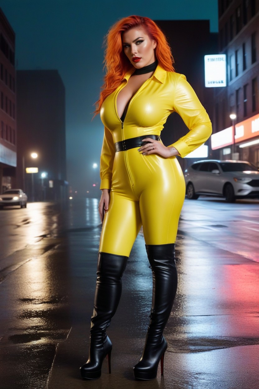 Dramatic Shadows, Edgy Urban Shoes, Breast Expansion AI Porn