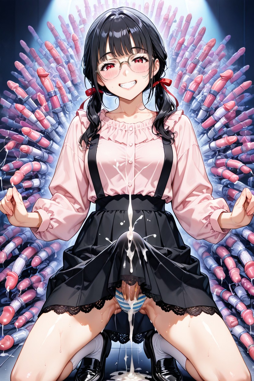 Standing Pose, Masturbating Herself, Sharp Eyes Hentai AI Porn