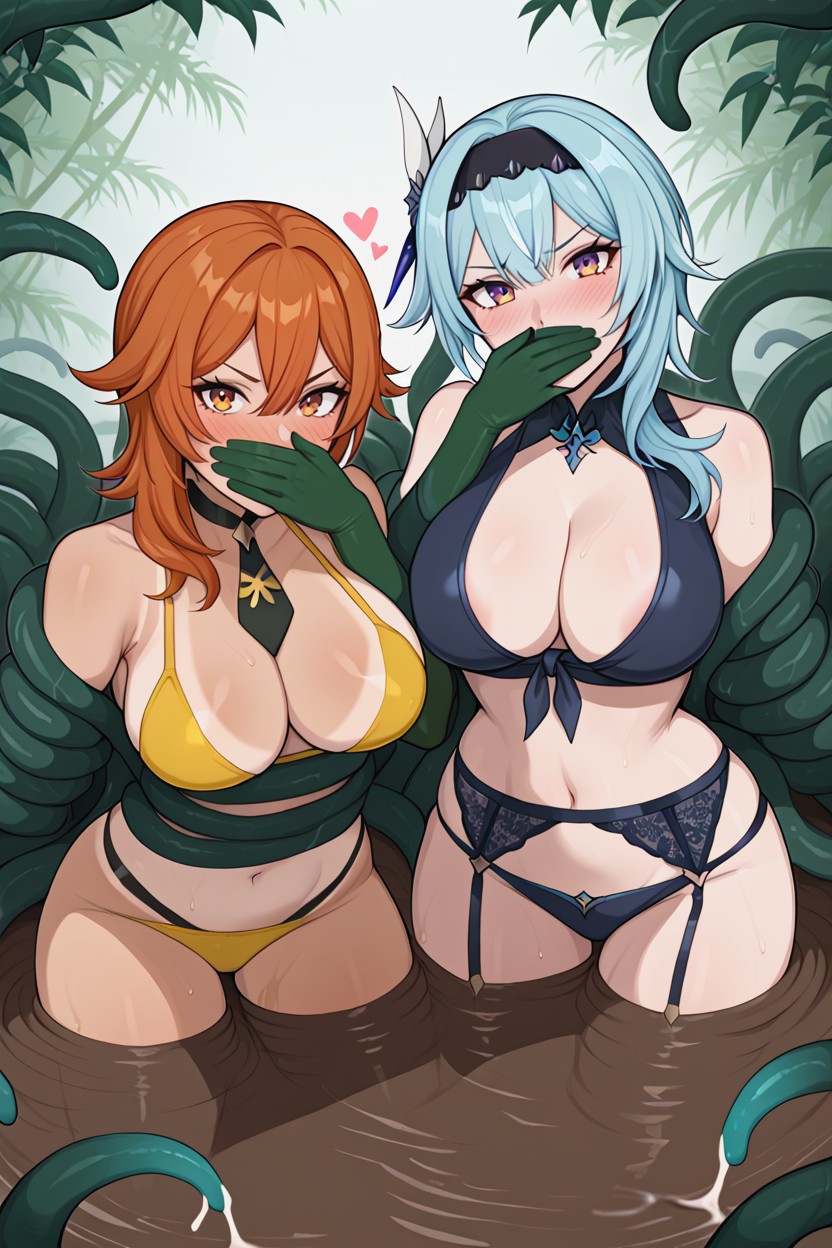 Garter Belt, Bikini Tan Lines, Horny Hentai AI Porn