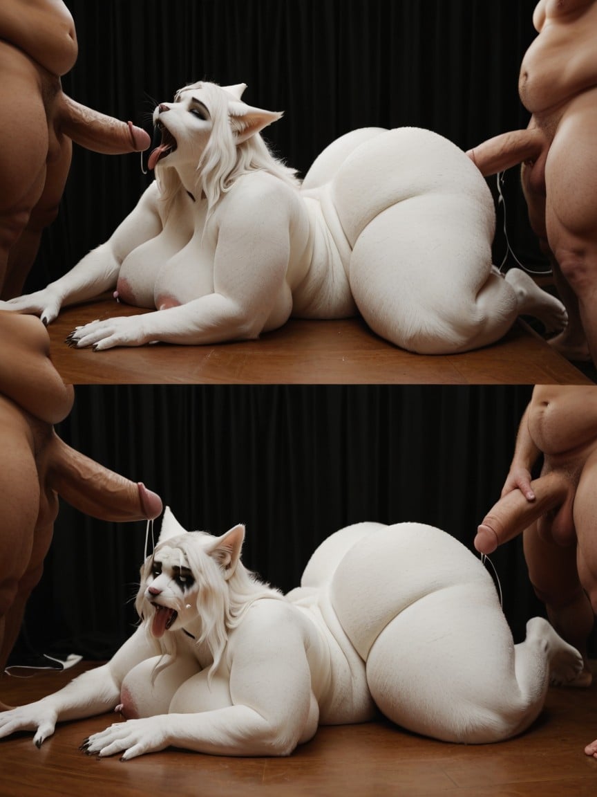 Chubby Very Hung Male Goblin, Lactating, Full Body AI Porn