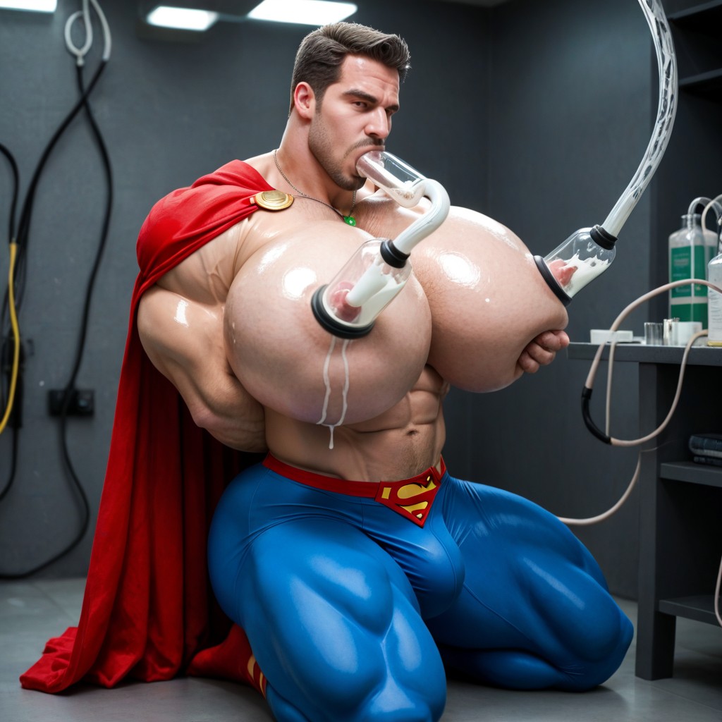 Laboratoire, Superman Angry Expression, Mouth Agape Porno IA Gay
