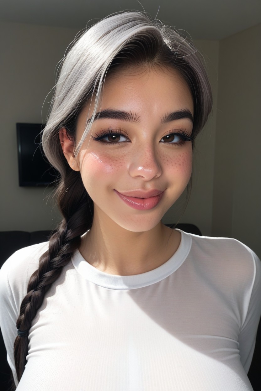 Lip Filler, Freckles, Thick Eyelashes AI Porn