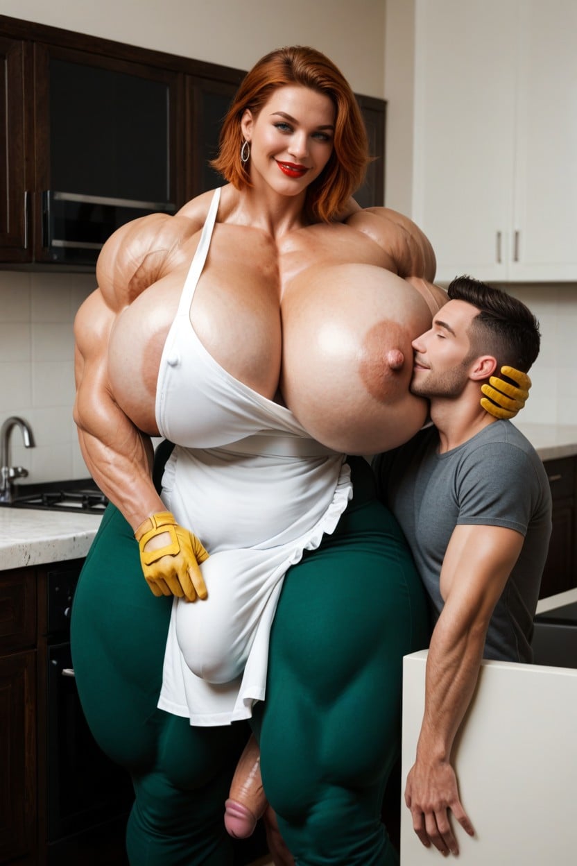 Hyper Testicles, Smiling, Futadom Shemale AI Porn