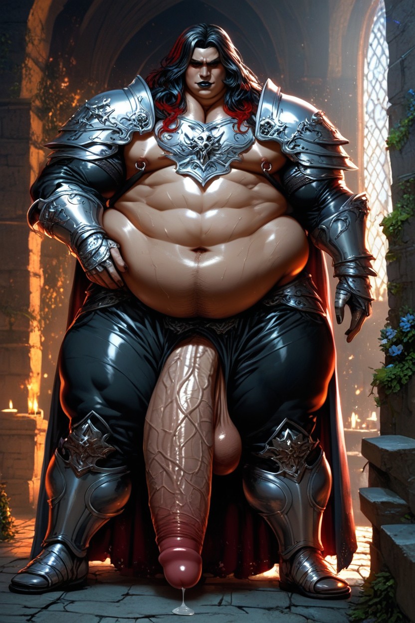 Penis Hanging Down To The Ground, Femine Face, Masculine Chest Porno IA Gay