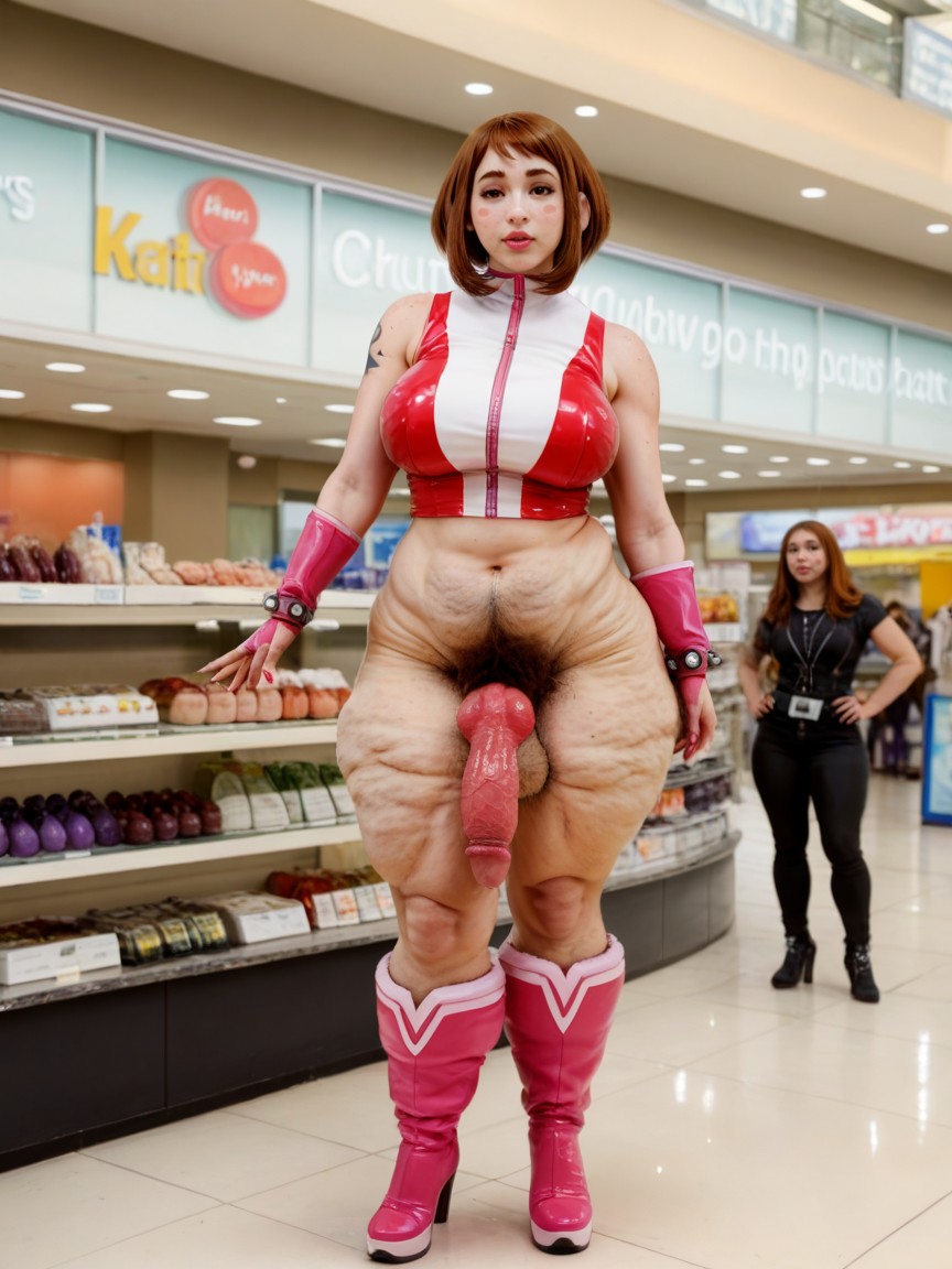 Shiny Skin, Red Fox Knot Penis, Only Fairy Sized Futa Women Shemale AI Porn