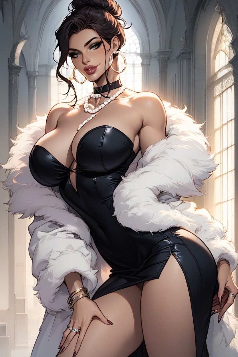 High Slit, Immersive, Beautiful Face AI Porn