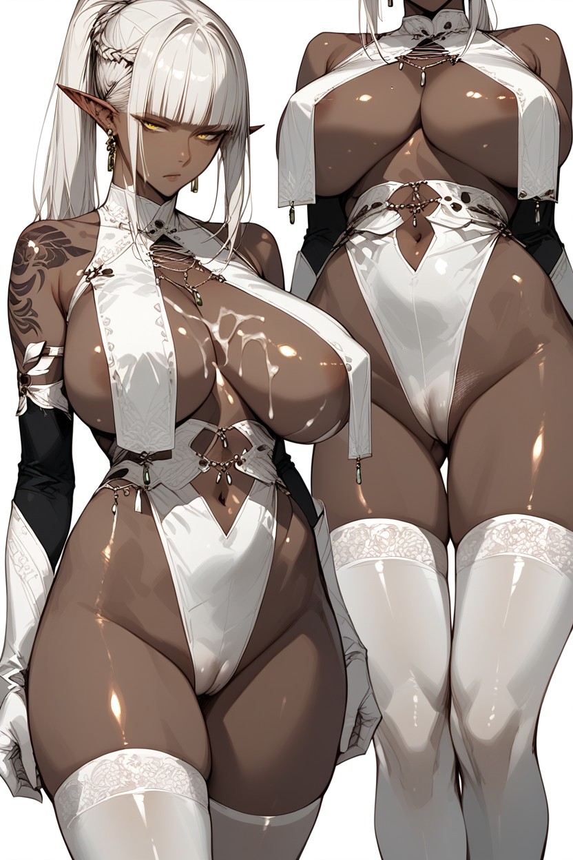 Three Views, Medieval, White Stockings Hentai AI Porn
