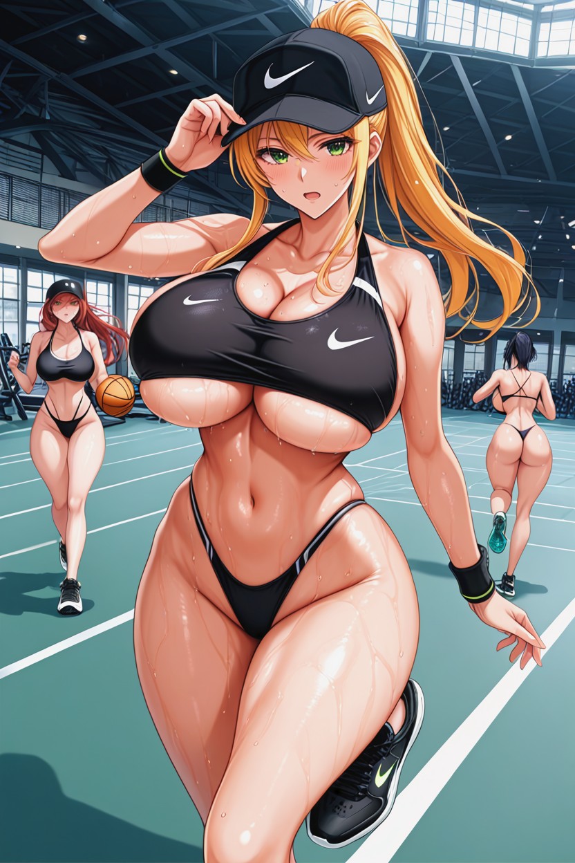 Blond Hair, Ponytail Hair, Megami Magazine Hentai AI Porn