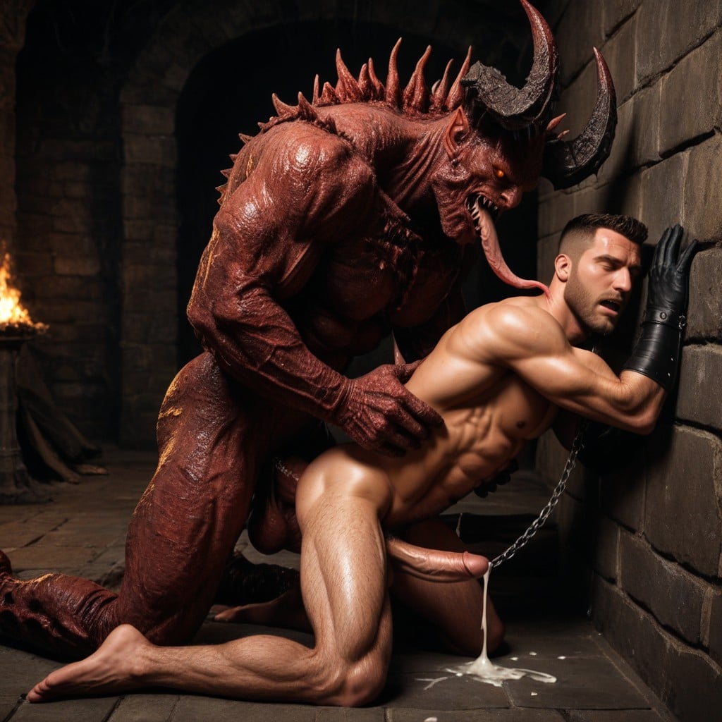 Night, Dungeon, Arched Back Porno gay IA