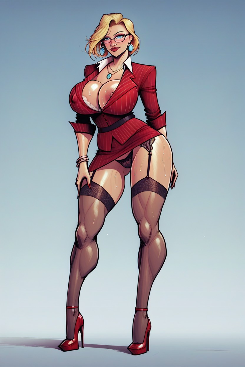 Sweaty, Peek-a-boo Bra, Devil Hs Art Style Hentai AI Porn
