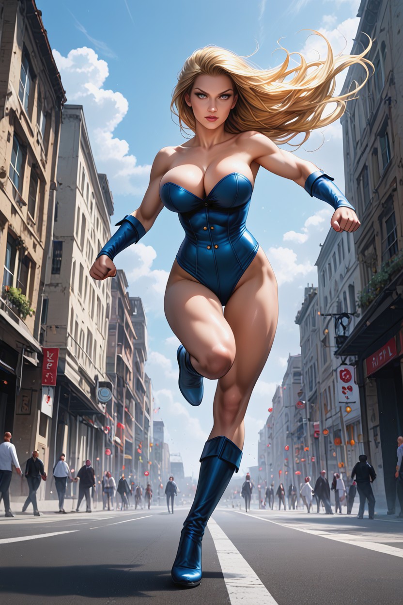 Running, Mini Skirt, Perfect Anatomy Hentai AI Porn