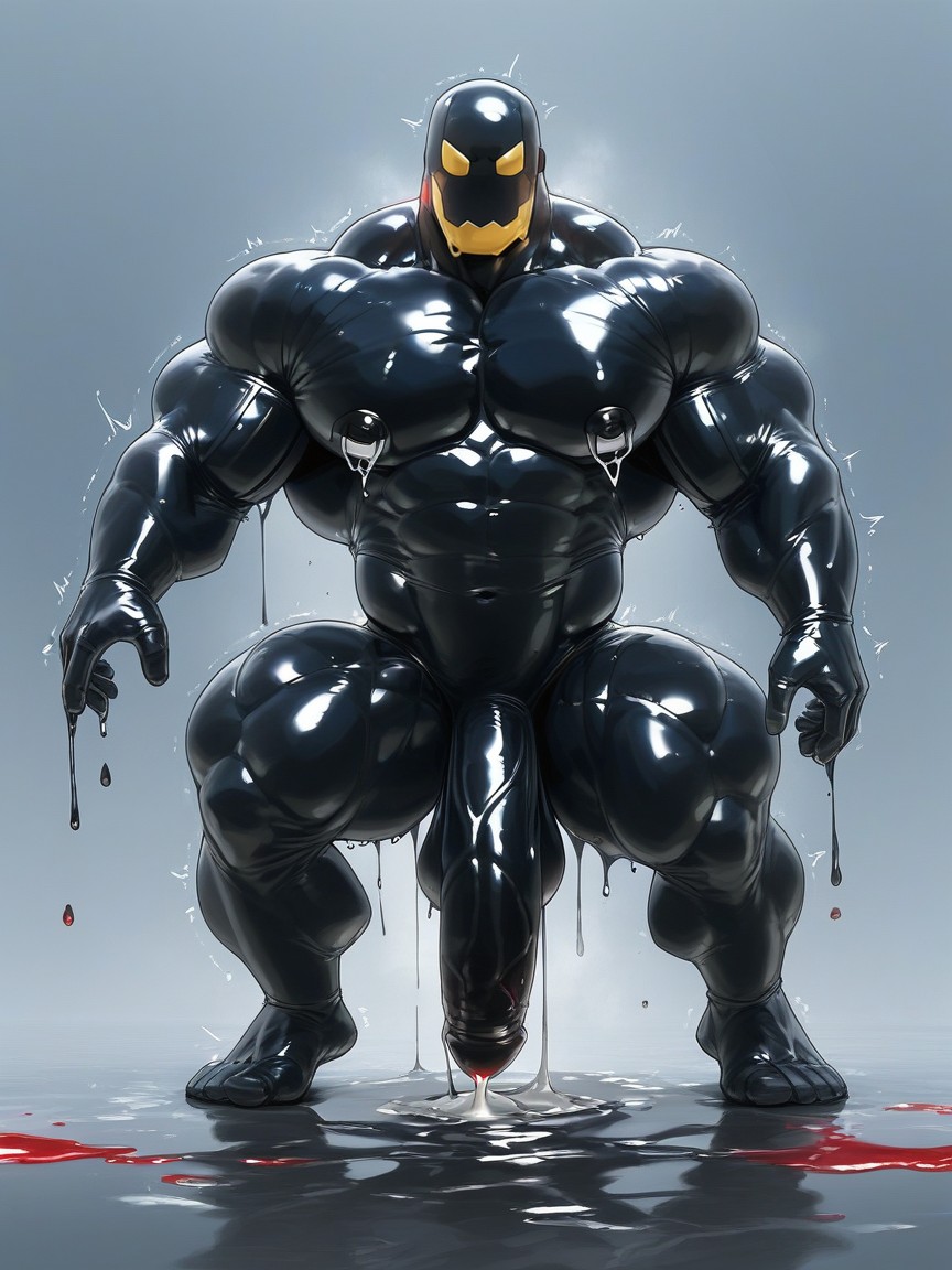 Transparent Neck, A Monster, Reflective Back AI Gay Porn