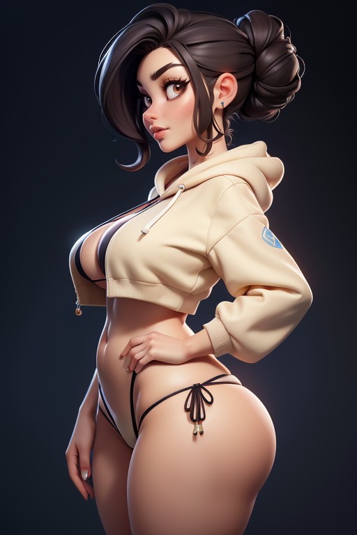 Dark Brown Eyes, Tan Skin, Sexy Hentai AI Porn