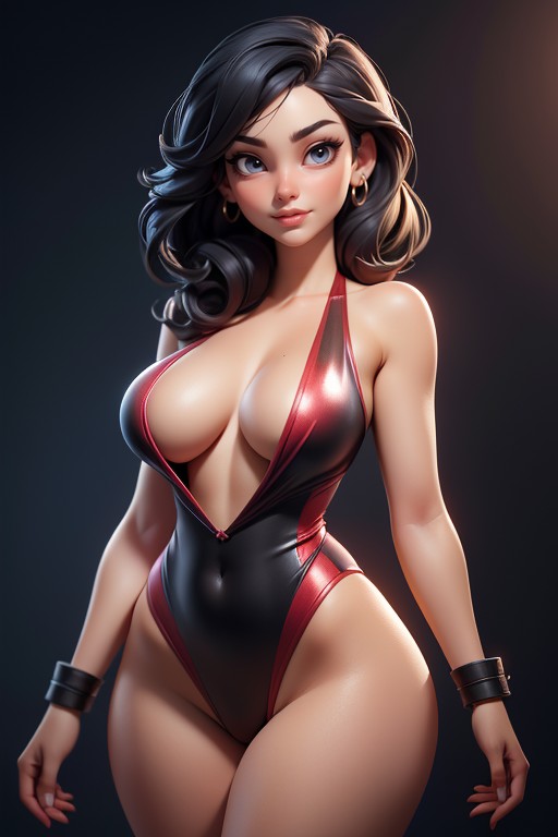 Black Hair, Dark Eyes, Long Straight Black Hair Hentai AI Porn