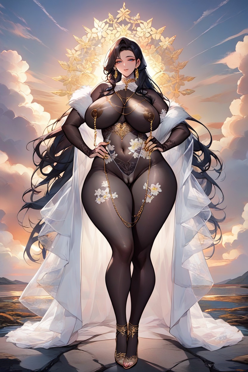 Anal, Gold Laces, Wide Hips Hentai AI Porn