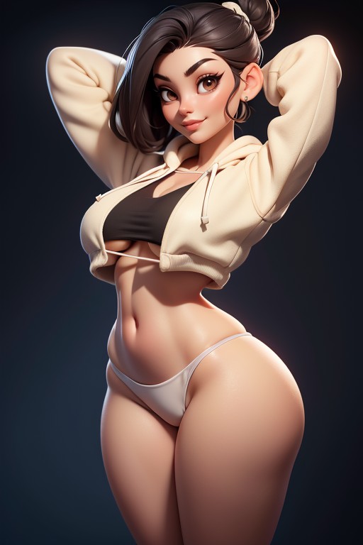 Slingshot Bikini, Correct Body Proportions, No Hair In The Back Of Head Hentai AI Porn