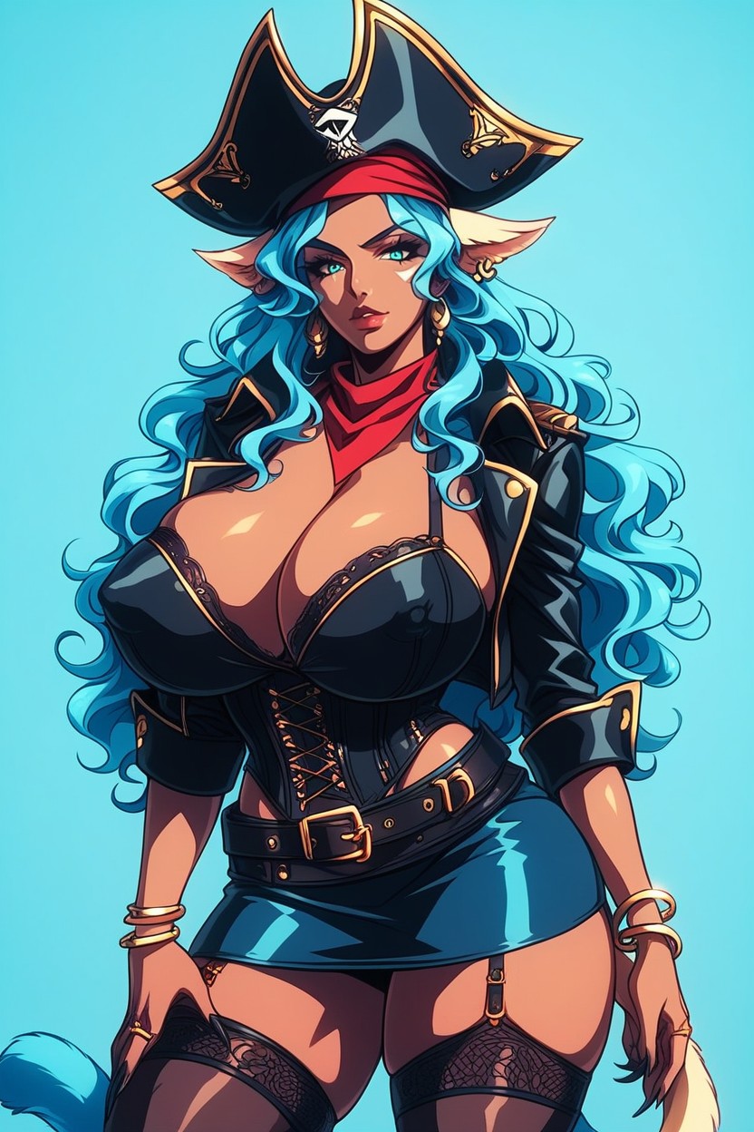 20+, Corset With Gold Trim, Leather Belt Hentai AI Porn