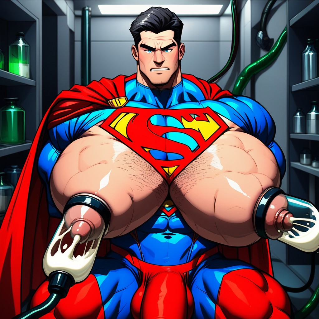 Green Glowing Choker, Red Cape, Groping Nipple Porno IA Gay