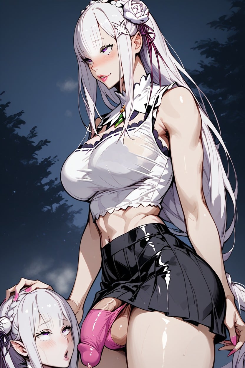 Penis On Head, Grinning Futa, Solo Focus Hentai AI Porn