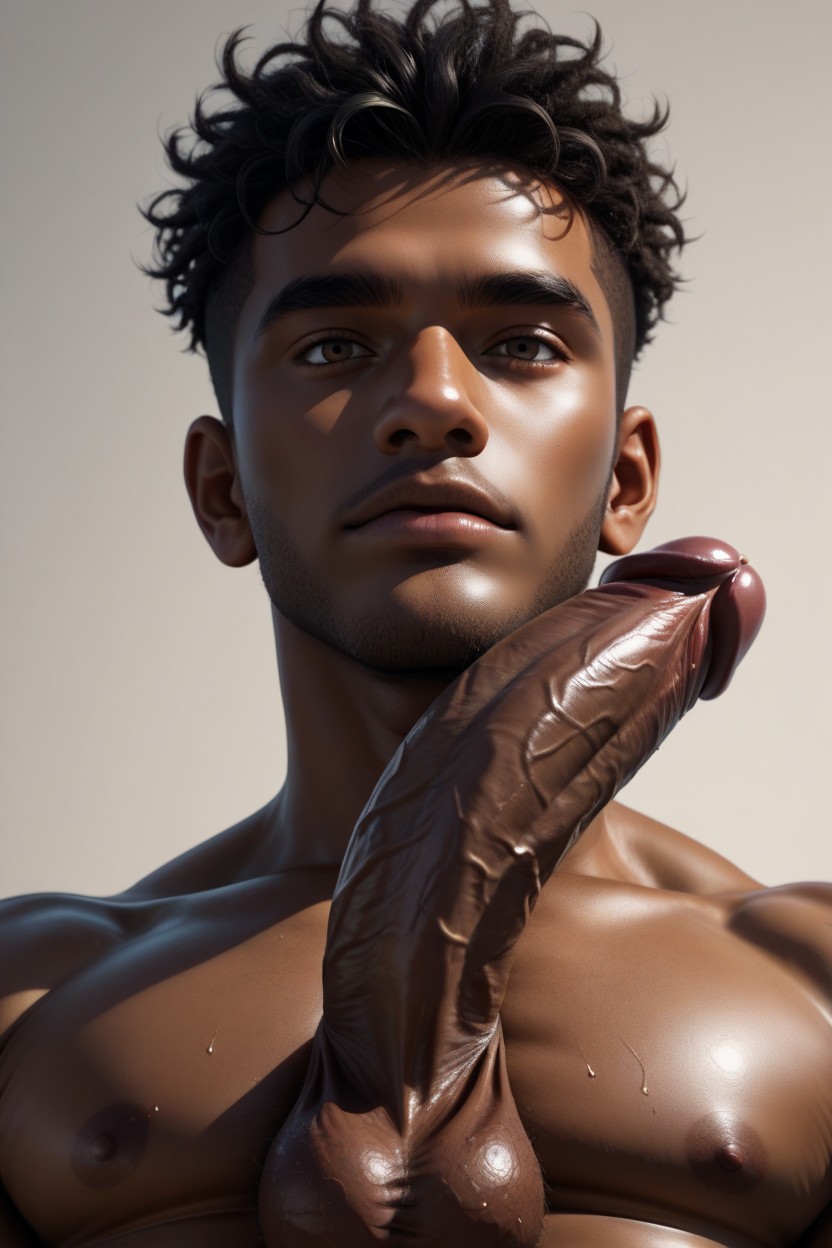 Big Sized Penis, No Pants Glossy Sixpack, Bangs AI Gay Porn