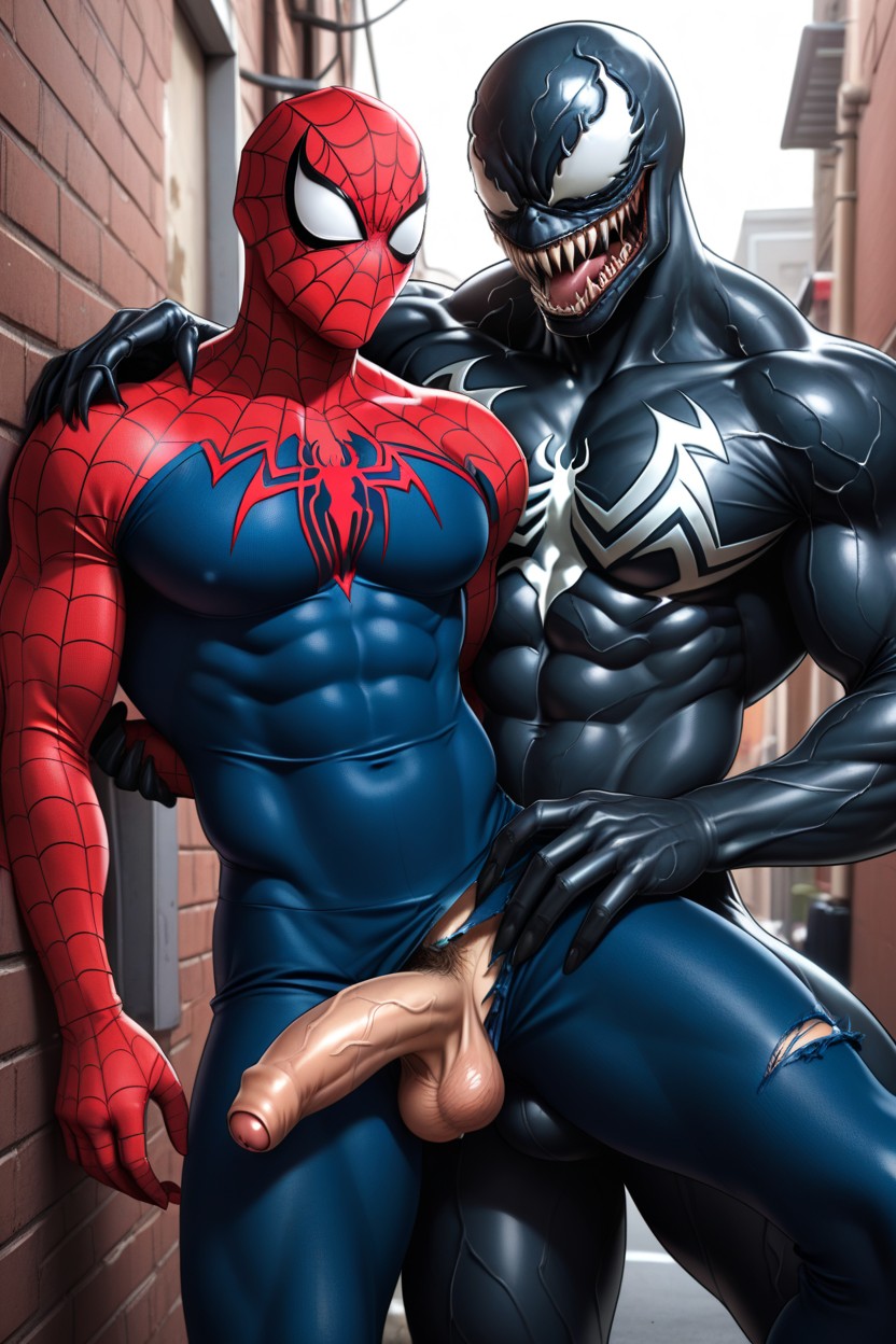 Ripped Spandex, Tied Up, Foreskin AI Gay Porn