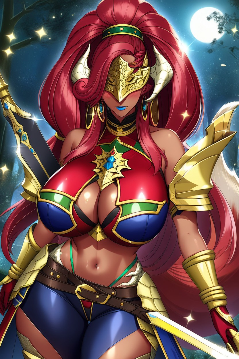 Gold Tiara With Ruby, Wide Hips, Standing Porno IA Hentai
