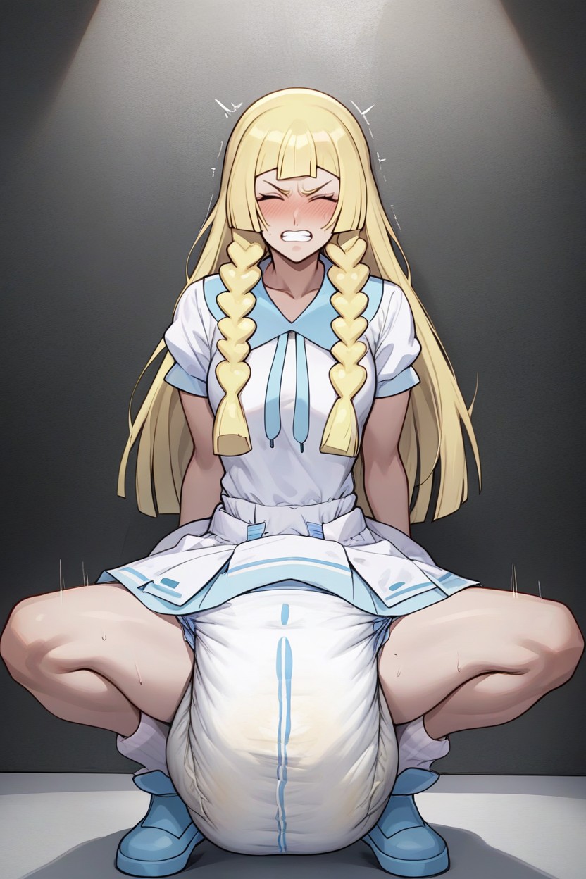 Lillie From Pokemon, Solo, Hyper Detailed Face AI Porn