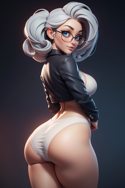 Huge Thick Thighs, Culo Masivo, Vista Trasera Hentai IA