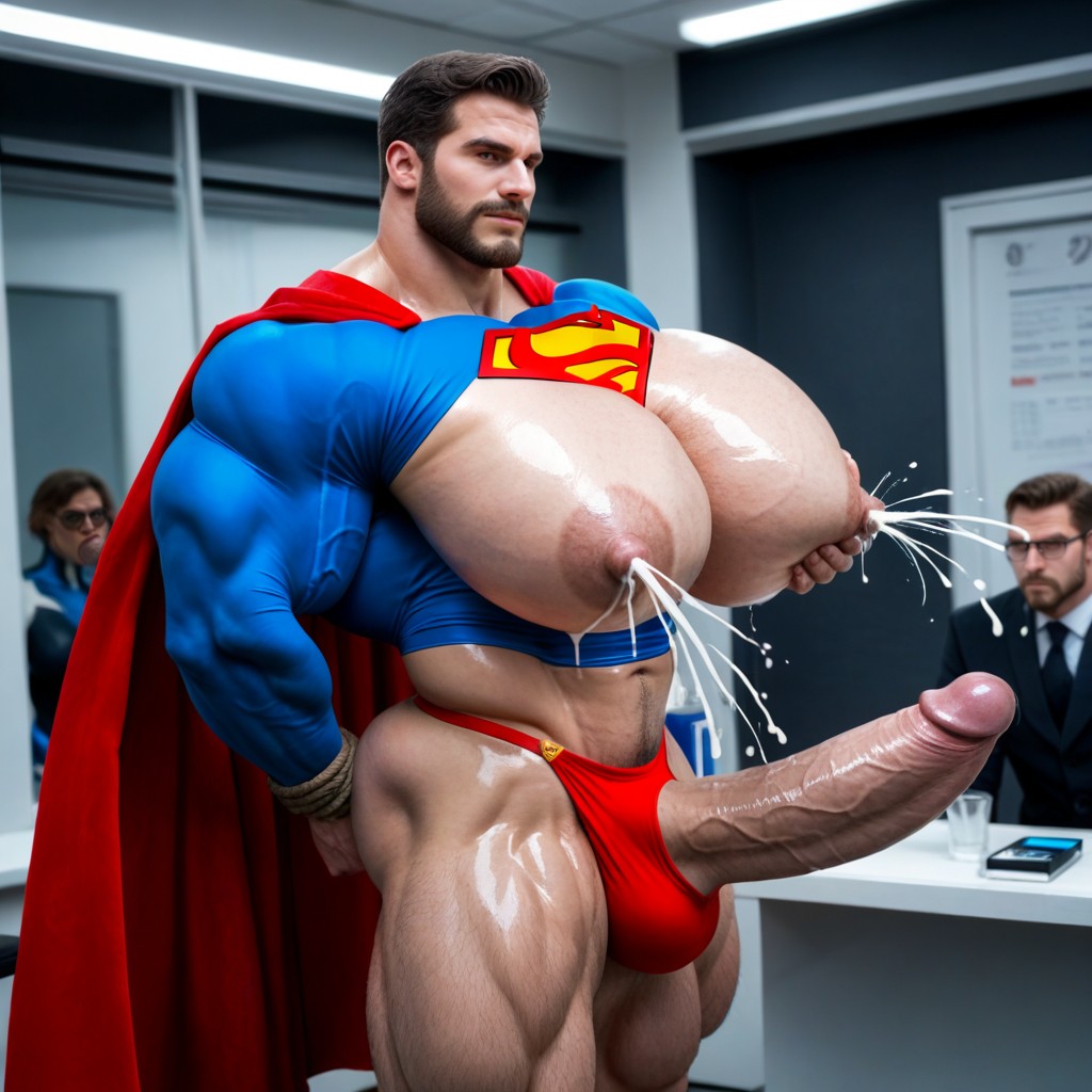 Laboratorio, Squeezing Nipple, Superman's Arms Tied Behind Back Porno gay IA