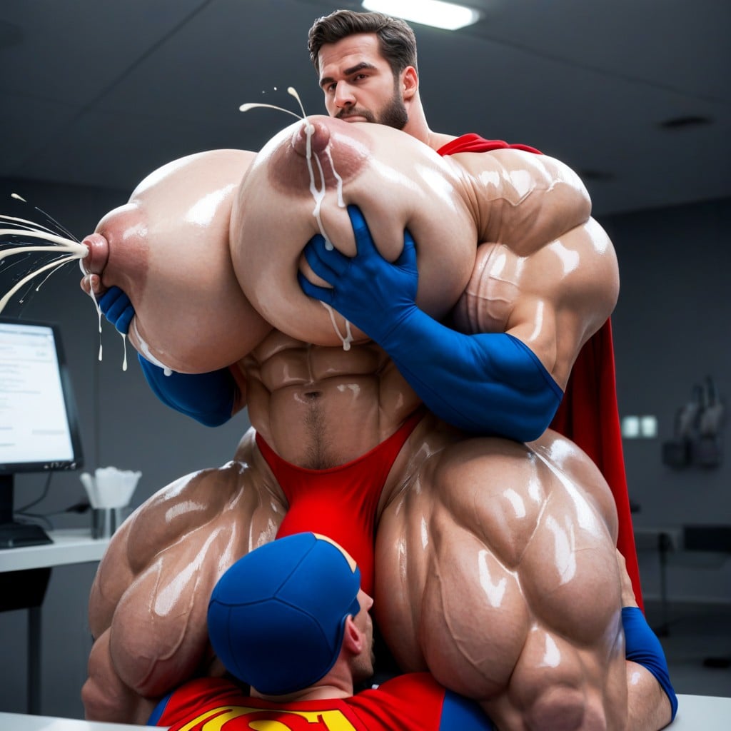 Sucking Nipples, Groping Nipple, Superman Kneeling Porno IA Gay