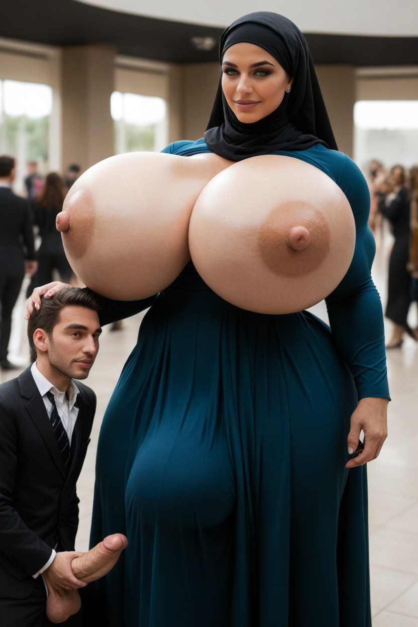 Muscular Female, Huge Erected Nipples, Form Fitting Clothes Shemale AI Porn