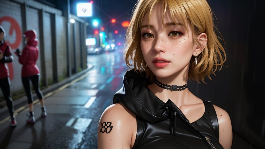 Worn Cargo Pants, Night, Dark Eyeshadow AI Porn