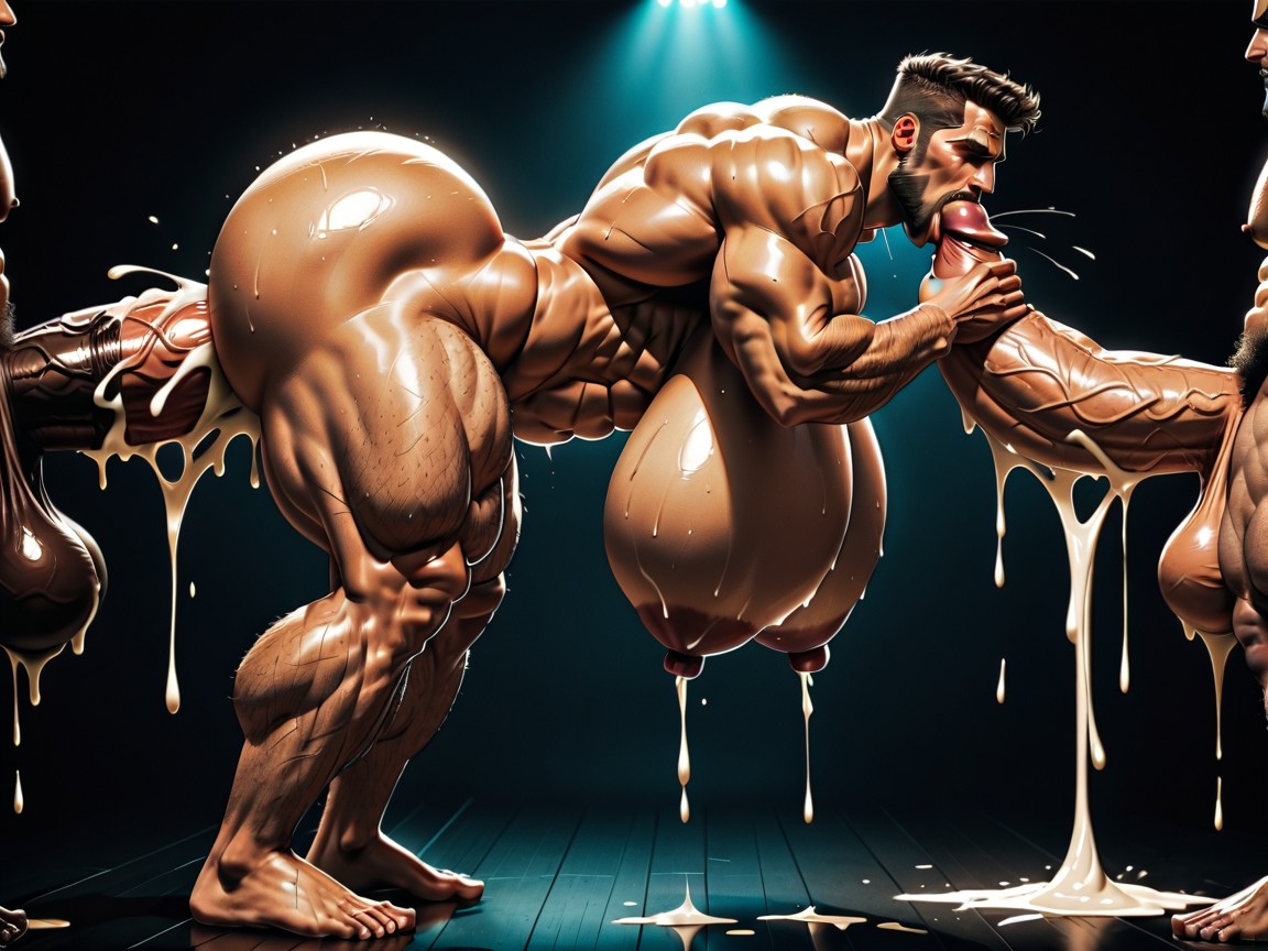 Big Extreme Hyper Nipples, Sweaty, Many Gay Transmen Getting Fucked In Ass Porno IA Gay