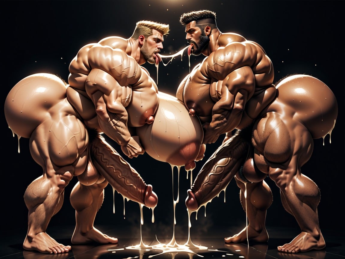 Huge Extreme Oversized Ass, Harem, Big Pecs AI Gay Porn