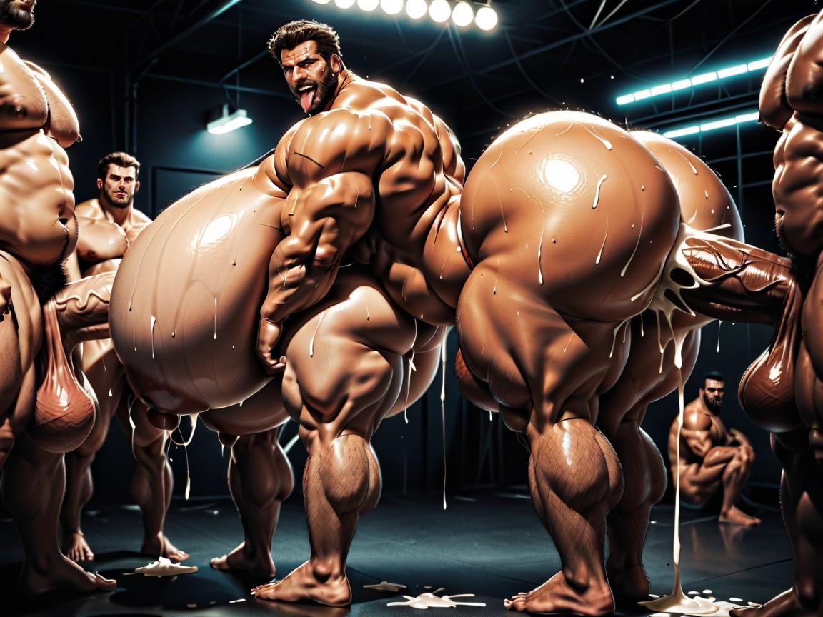 Hyper Massive Ass, Many Huge Cocks In Mouth And Hyper Massive Ass, Pénis Hyper Long Et Impossible Porno IA Gay