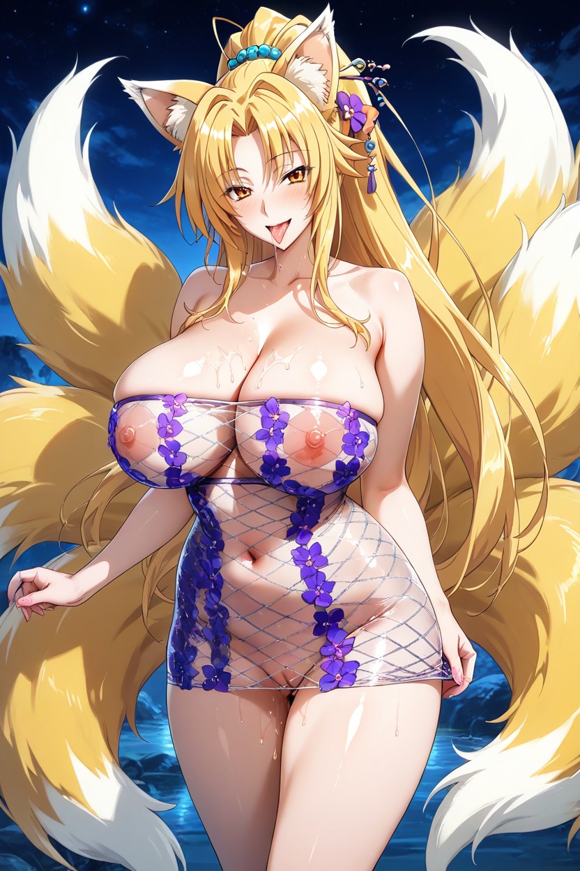 Hair Ornament, Massive, Blond Hair Hentai AI Porn