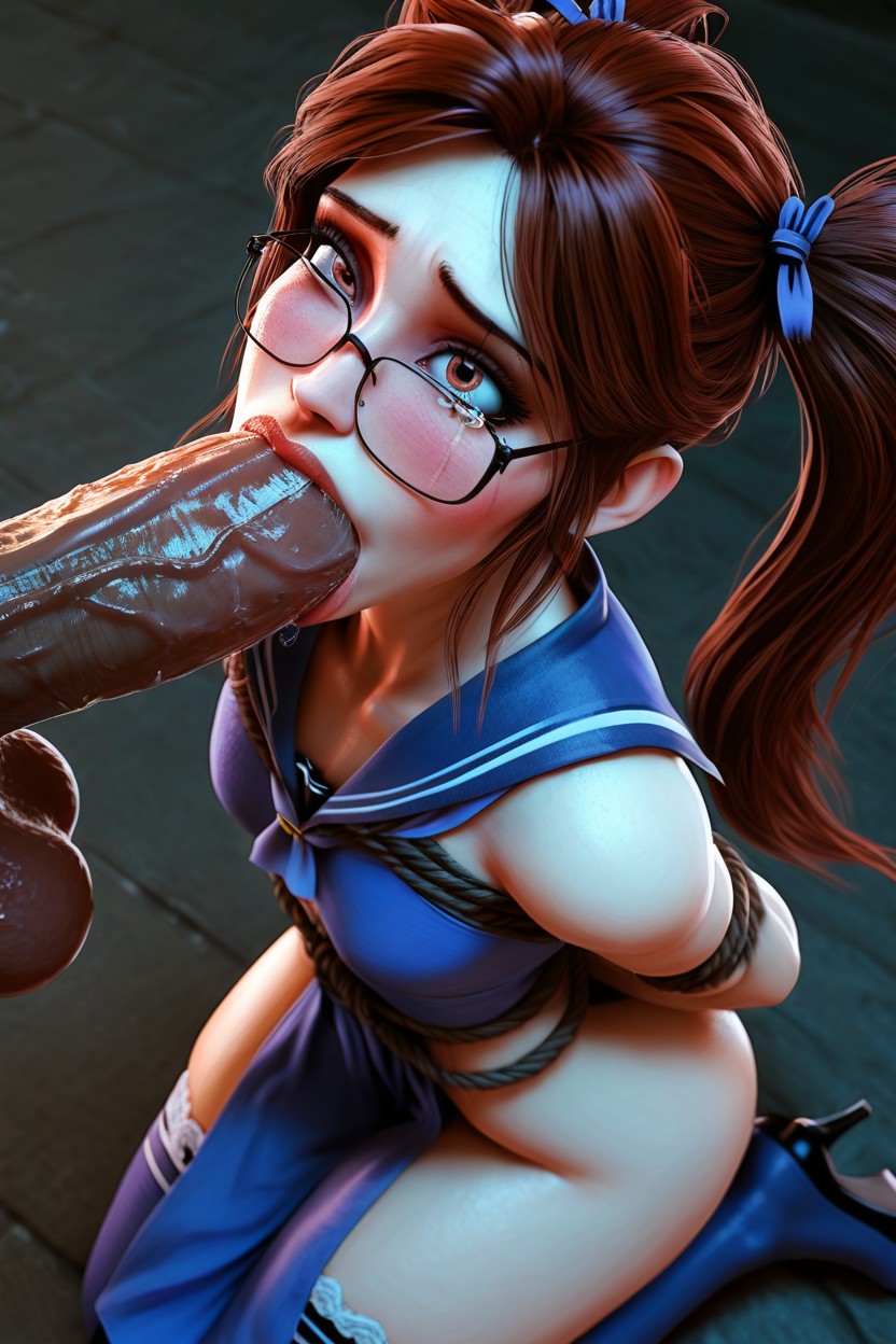 Woman Deepthroat Batman, High Twintails Hair, Wink AI Porn