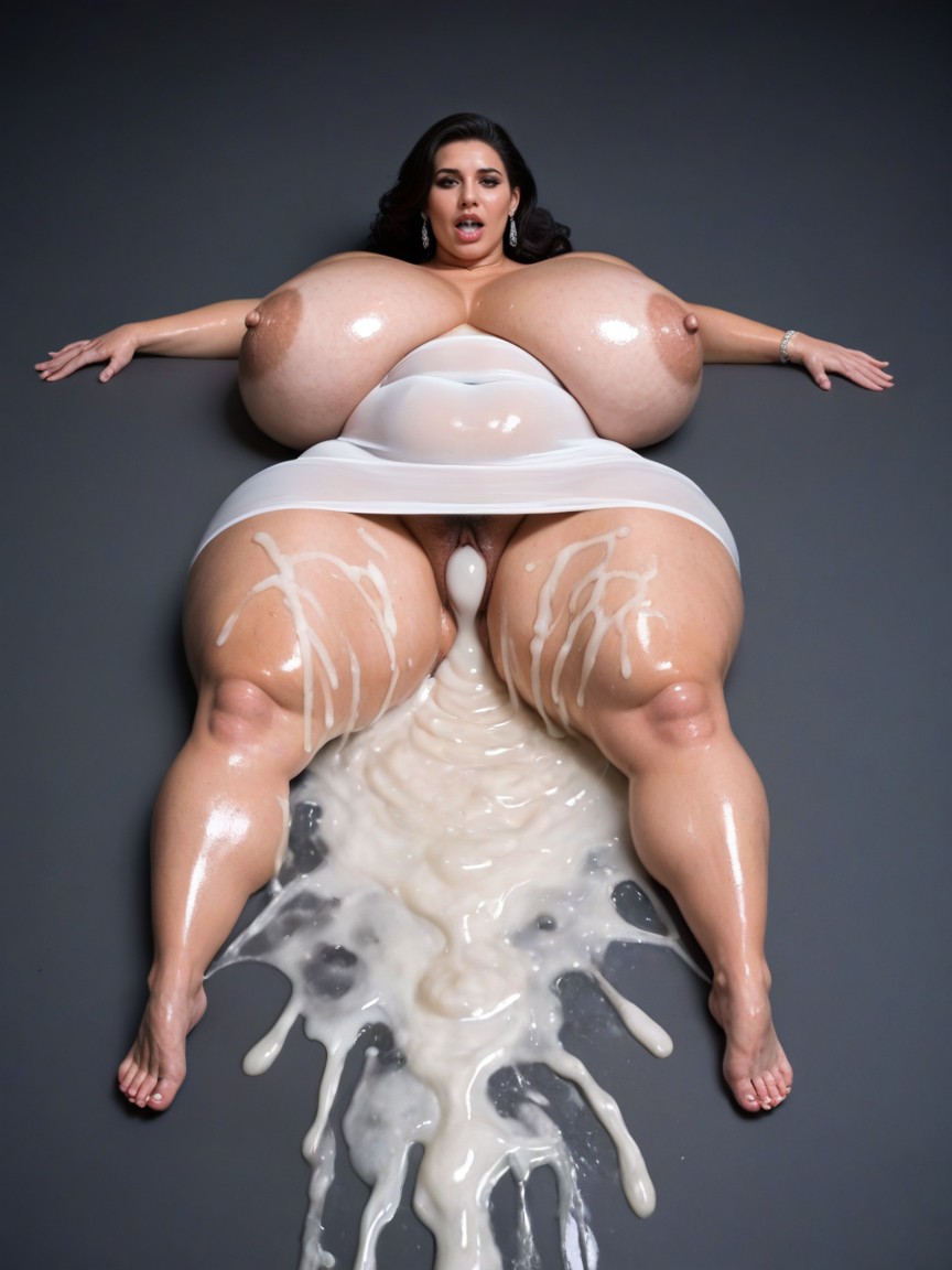 Hyper Excessive Creampie, Thick Fat Thighs, Detailed Body AI Porn