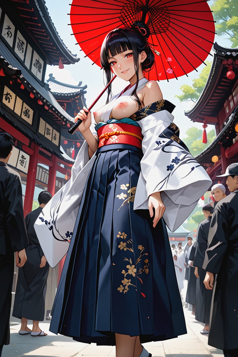 No Missing Fingers, No Extra Fingers, In Japanese Village Hentai AI Porn
