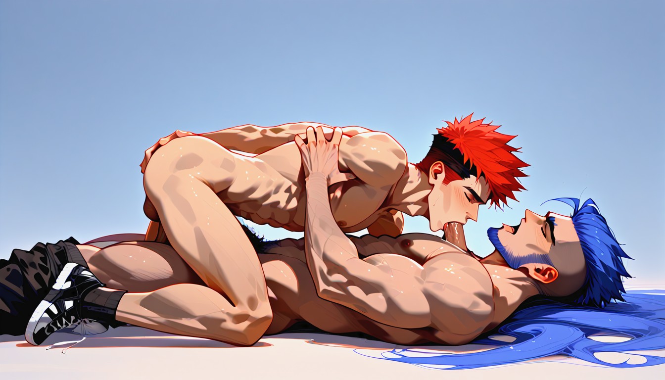 Licking Ass, Grabbing Ass, フェラチオ (第三者視点) ゲイAIポルノ