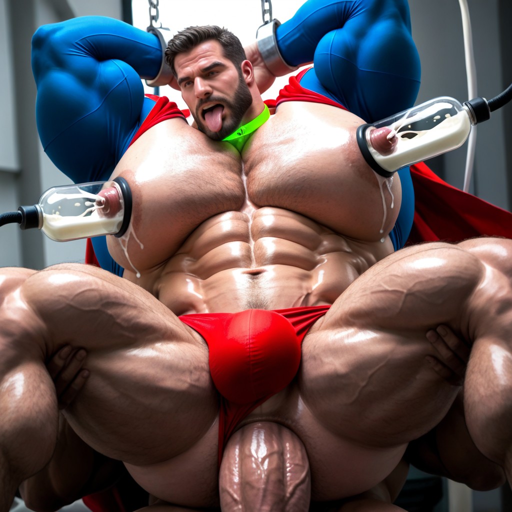 25+, Red Cape, Huge Arms AI Gay Porn