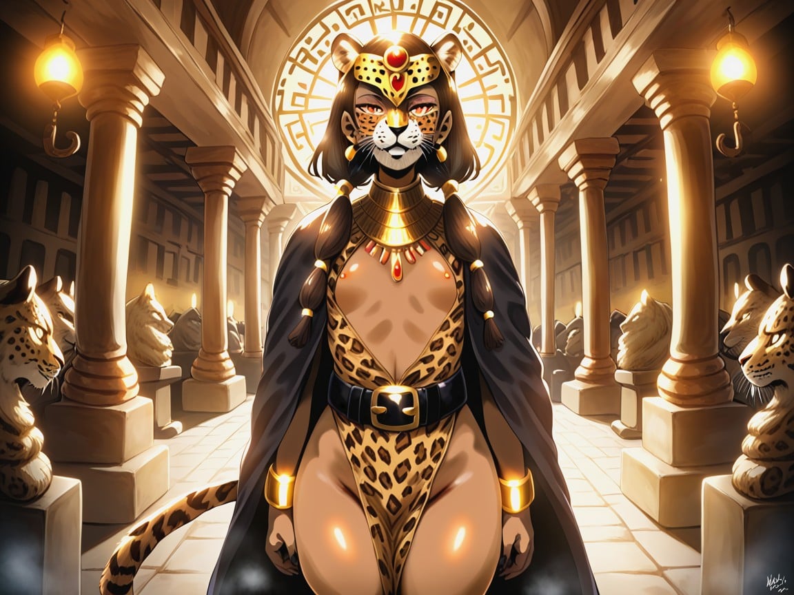 Night, High Color Contrast, Sharp Brown Feline Eyes Latina AI Porn